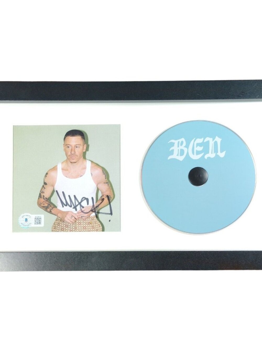 Macklemore Signed Ben CD Cover Framed Beckett BAS COA
